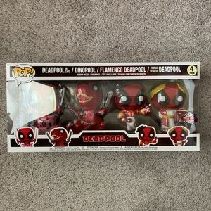 4 pack - (Deadpool in cake/ Dinopool/ Flamenco Deadpool/ Roman Senator Deadpool)